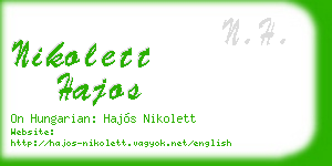 nikolett hajos business card