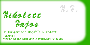 nikolett hajos business card